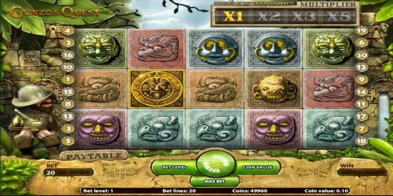 Nổ hũ Gonzo’s Quest có hiệu ứng Avalanche độc đáo